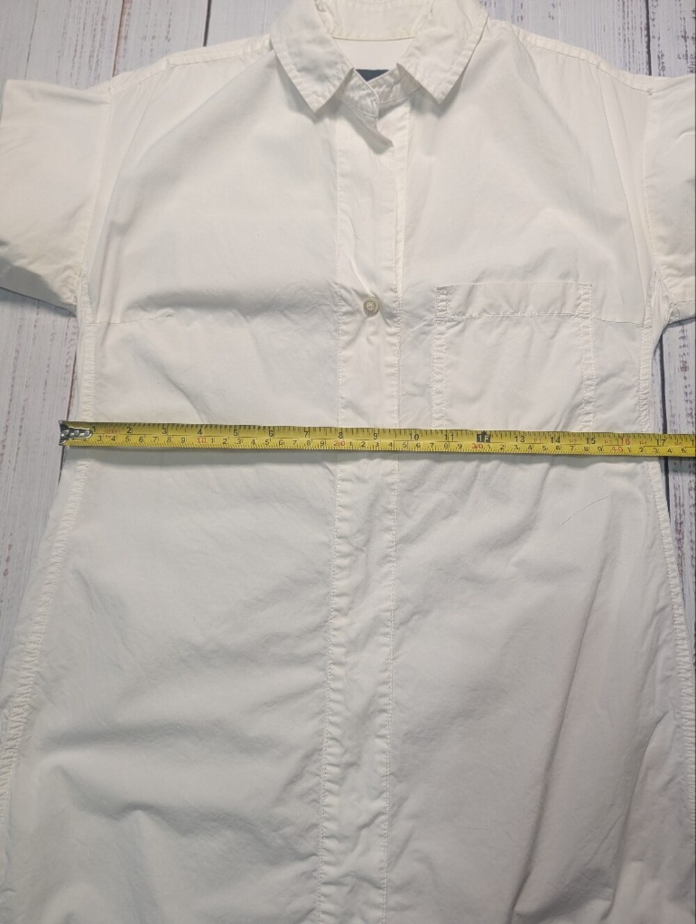 J. Crew White Poplin Mini Shirt Dress - Size XSmall - Short Sleeve - Picture 9 of 10